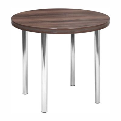 Mesa Estrutura Cromada Mc4090-tp813 Tampo 900x45mm Nogueira