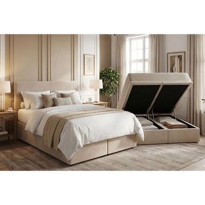 Cama Box Baú Novo + Colchão D33 Kappesberg Anatômico Carmine + Base Crc Corano Clean