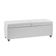 Canto Alemão Recamier Bau + Painel Madri 140cm Suede Branco - Inova Decor