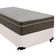 Cama Box Solteiro Sintético + Colchão De Molas Ensacadas - - 88cm Branco