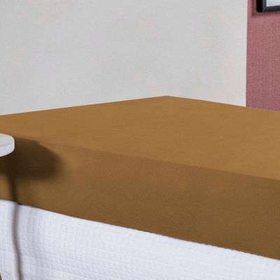 Lençol Com Elástico Solteirão Nobre 1 Peça 30cm De Altura Malha 100% Algodão - Cobre