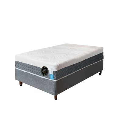 Colchão Natural Gel Articulado Cinza 20cm Opcionais Sem Opcionais Medida Queen 160x200cm