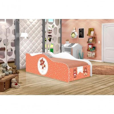 Mini Cama Fun Ursinho De Pelúcia Infantil Com Colchão