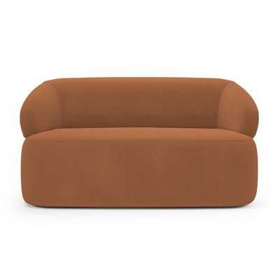 Sofá Orgânico 03 Lugares Living Glee 170cm Bouclê Terracota - Desk Design