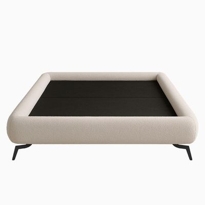 Cama Solteiro Pés Ferro 105cm Emma Bouclé Off White - Nexta Casa