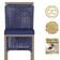 Mesa Bistrô 4 Banquetas Roma Fendi Corda Estofado 10 Trama Azul