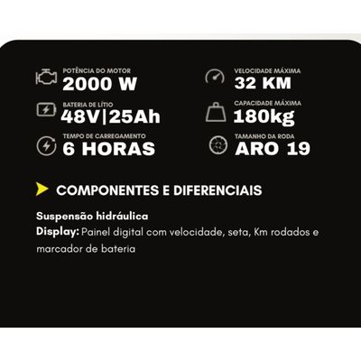 BICICLETA ELETRICA OFF ROAD - MONTADA