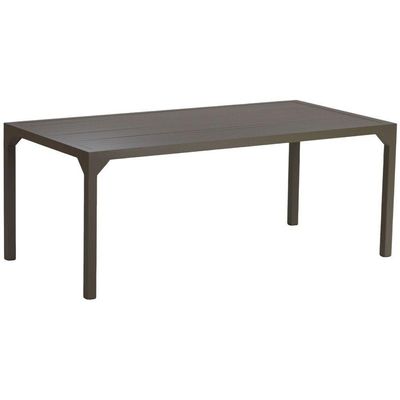 Mesa Retangular Haiti 160cm Com Tampo Ripado Trama Fendi