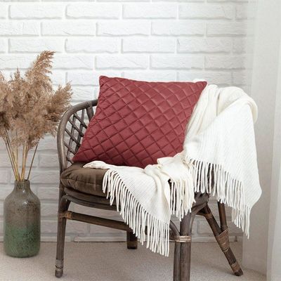 Almofadas Tressê Decorativas 40x40cm Veludo - Nexta Casa Cor Marsala