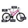 Bicicleta Gps 148 Dupla Suspensão E Freios V-brake, Aro 26 Aero, 36 Raias, 21 Marchas Colli Rosa