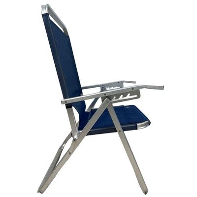 Cadeira De Praia Noronha Oversize 140kg Sanete Ronchetti Cor Azul Escuro