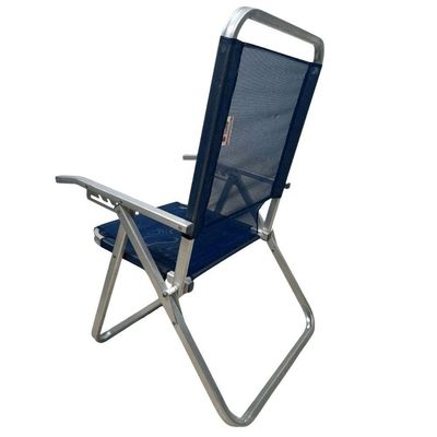 Cadeira De Praia Noronha Oversize 140kg Sanete Ronchetti Cor Azul Escuro