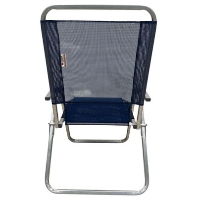 Cadeira De Praia Noronha Oversize 140kg Sanete Ronchetti Cor Azul Escuro