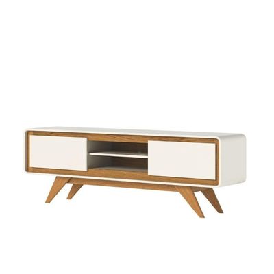 Rack Bancada Para Tv Retro Sala Estar Off White 1,80 Off White