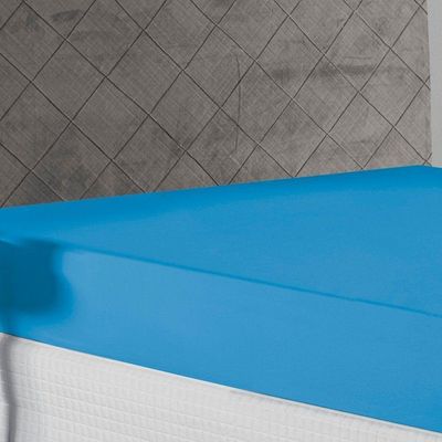 Lençol Com Elástico Casal Nobre Viúva 1 Peça 30cm De Altura Malha 100% Algodão - Turquesa