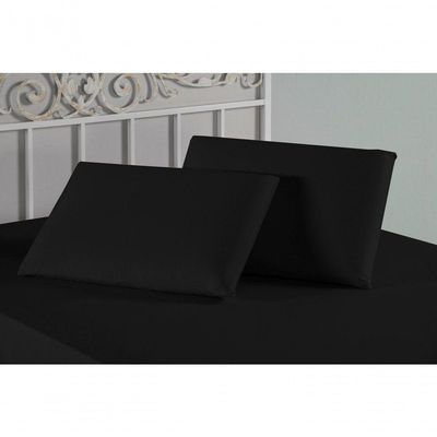 Kit Fronhas Nobre 2 Peças 50cm X 70cm Malha 100% Algodão - Preto