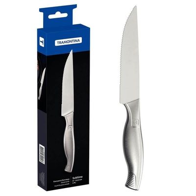 Faca Para Churrasco E Frutas Tramontina Sublime Lamina E Cabo M Aço Inox 5 Polegadas 24064105