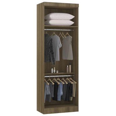 Guarda Roupa Modulado 79cm Com 2 Portas Delphi Avelã/branco L01 - Mpozenato