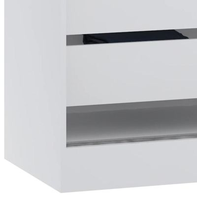 Guarda Roupa Solteiro 135cm 2 Portas 3 Gavetas Taiga Branco/grey L01 - Mpozenato