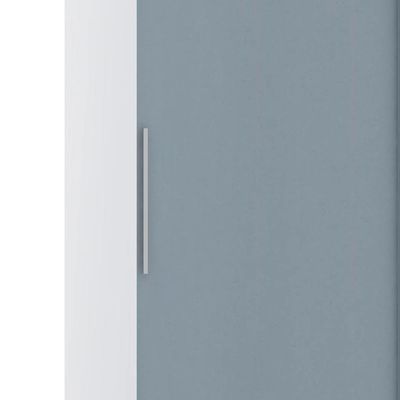 Guarda Roupa Solteiro 135cm 2 Portas 3 Gavetas Taiga Branco/grey L01 - Mpozenato