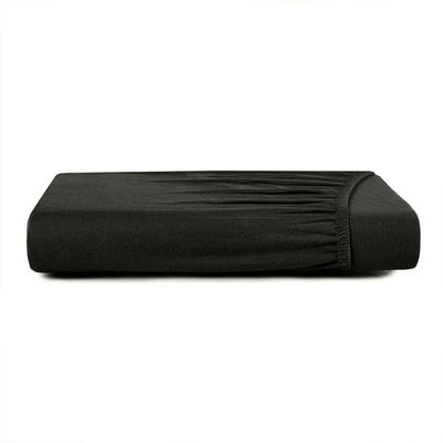 Lençol Com Elástico Queen Altenburg Malha Fio Penteado Preto Primitivo