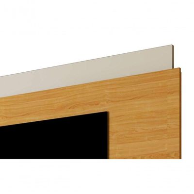 Rack Com Painel Horizon 1.8 Off White Com Nature - Moveisaqui