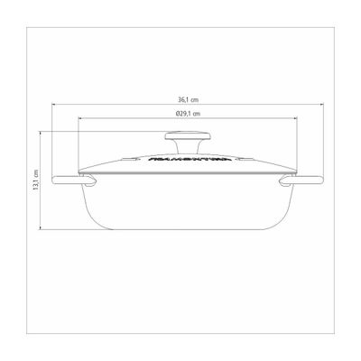 Fritadeira Tramontina Trento em Ferro Esmaltado com Revestimento Interno em Antiaderente Starflon Excelent 28 cm 4,1 L