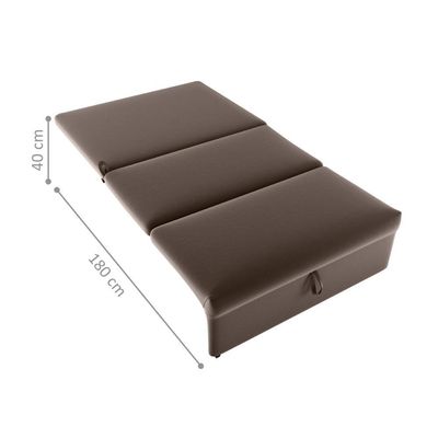 Sofá Cama 2 Lugares Belize Veludo Marrom
