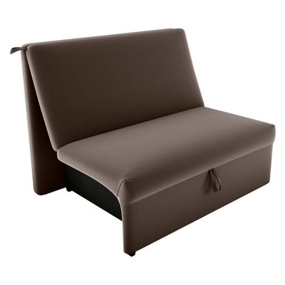Sofá Cama 2 Lugares Belize Veludo Marrom