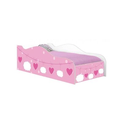 Mini Cama Fun Nuvens Meninas Infantil Com Colchão