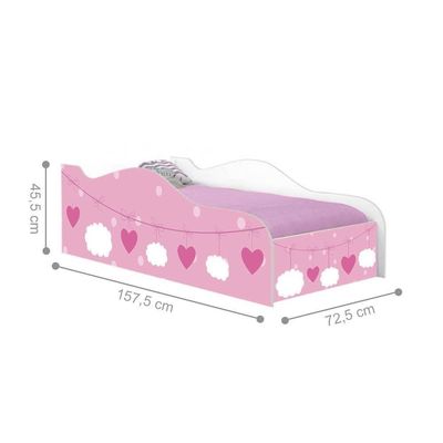 Mini Cama Fun Nuvens Meninas Infantil Com Colchão