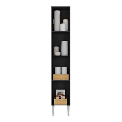 Paneleiro Armário De Cozinha 31,5cm 2 Portas Flex Pequim Multimóveis Mp2382 Preto