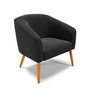 Kit 01 Namoradeira 02 Lugares E 02 Poltronas Suede Preto