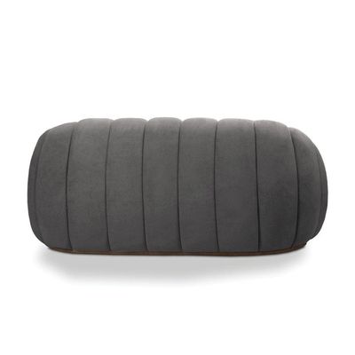 Sofá 2 Lugares Com Poltrona Orgânica Fixa Cloud Bouclê Cinza Escuro E03 - D'rossi