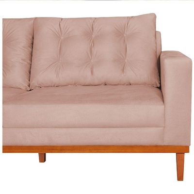Sofá 2 Lugares Dubai Suede Rosê
