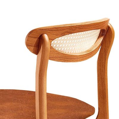 Conjunto 2 Cadeira De Jantar Noronha Premium Moderna Mobília Star Puce/imbuia Natural