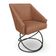 Poltrona Luxo Alana Bouclê Terracota Base Luxo Preto - Pallazio