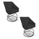 Kit 2 Poltronas Luxo Alana Veludo Preto Base Luxo Preto - Pallazio