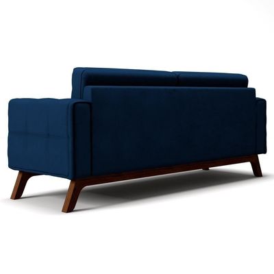 Sofá 150 Cm 2 Lugares Sandero C-304 Veludo Azul Marinho - Domi