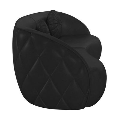 Sofá Decorativo Com Almofadas 4 Lugares 318cm Tressê Zion M22 Sintético Preto - Mpozenato