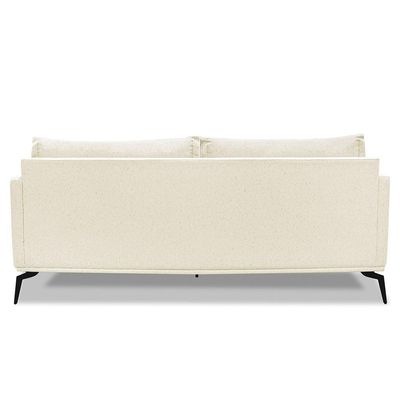 Sofá 2 Lugares 180cm Pés De Metal Vecchia S06 Linho Pérola - Mpozenato
