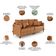 Sofá 2 Lugares Living 172cm Pé Madeira Zoe Sintético Camel Z08 - Mpozenato