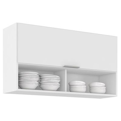 Armário De Cozinha Aéreo 100cm Pérola Z34 Branco - Mpozenato