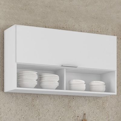 Armário De Cozinha Aéreo 100cm Pérola Z34 Branco - Mpozenato