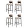 Banqueta Alta Bar Estofada Kit 4 Ella M25 Linho Areia-marrom - Mpozenato