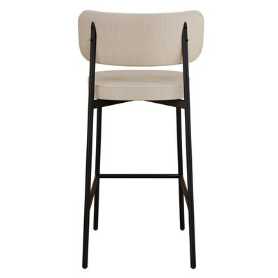 Banqueta Alta Bar Estofada Ella M25 Linho Areia-marrom - Mpozenato