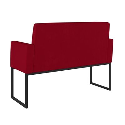Kit Sofá 2 Lugares + 2 Poltronas Para Recepção Sala Balaqui Cor:vermelho Vermelho