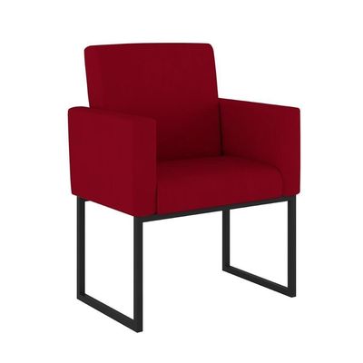 Kit Sofá 2 Lugares + 2 Poltronas Para Recepção Sala Balaqui Cor:vermelho Vermelho