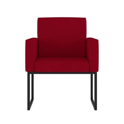 Kit Sofá 2 Lugares + 2 Poltronas Para Recepção Sala Balaqui Cor:vermelho Vermelho