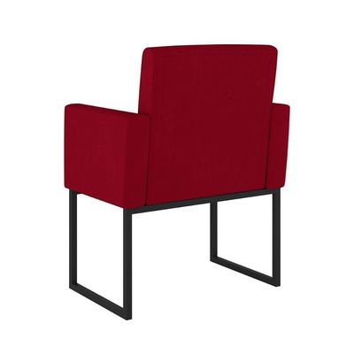Kit Sofá 2 Lugares + 2 Poltronas Para Recepção Sala Balaqui Cor:vermelho Vermelho